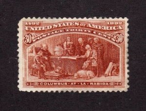 United States stamp #239, MH, PG, very nicely centered
