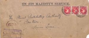 BA146 1945 NIGERIA WW2 CAMEROUN *British Mandate* CENSOR *Harbour Master* Cover