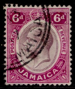 JAMAICA GV SG64b, 6d dull purple & bright magenta, FINE USED.