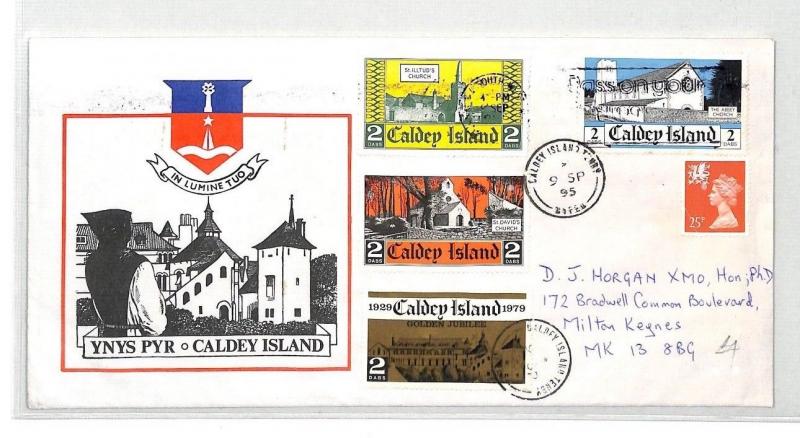 BT145 1995 GB WALES LOCAL POSTS *Caldey Island* Private Issues REGIONAL Cover