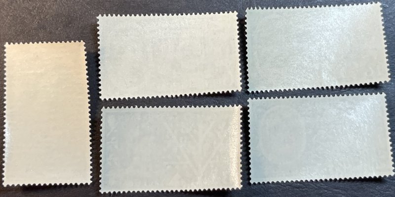 GREAT BRITAIN # 377-378 & 379-381-MINT/NEVER HINGED---2 COMPLETE SETS---1960-61