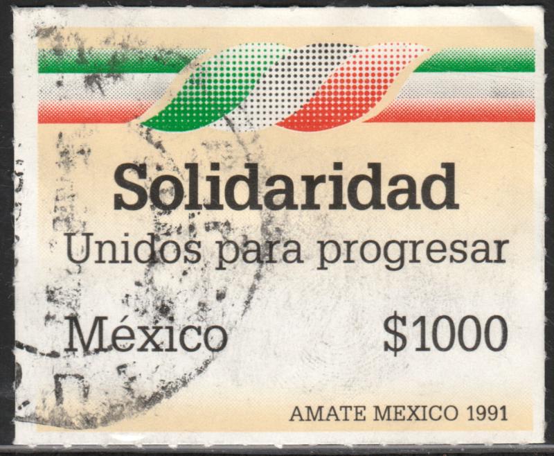 MEXICO 1705, SOLIDARITY, POPULAR SOCIAL PROGRAM. USED. F-VF. (1365)