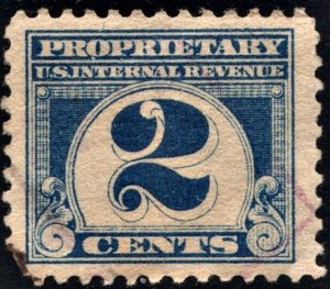 RB66 2¢ Proprietary Stamp (1919) Faults