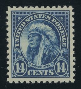 USA 565 - 14 cent American Indian - perf 11 - XF/Superb app Mint never hinged