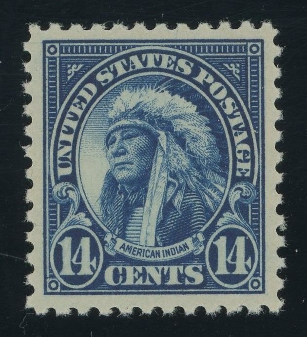 USA 565 - 14 cent American Indian - perf 11 - XF/Superb app Mint never hinged
