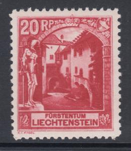 Liechtenstein Sc 97 MNH. 1930 20rp Vaduz Castle Courtyard, perf 10½, F-VF