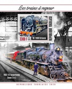 Togo - 2020 Steam Trains - Stamp Souvenir Sheet - TG200332b