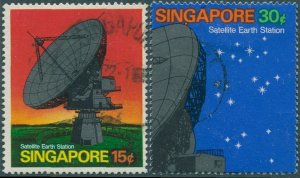 Singapore 1971 SG160-161 Satellite Earth Station (2) FU