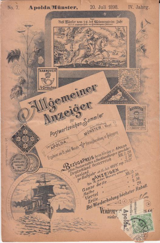 Allgemeiner Anzeiger - 1898 ##1,2,3,4,5,6,7,9 (Apolda/Munster)