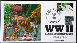 U.S. Used #2697f 29c WW II - 1942 1992 Collins First Day Cover (FDC)