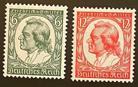 [AG] Germany 1934 Sc #446-447 Mi 554-555 MNH OG XF Mi-CV 100€