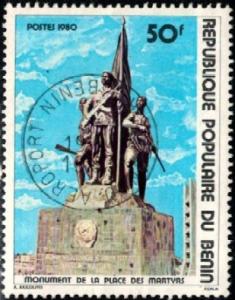 Monument, Martyrs' Square, Cotonou, Benin stamp SC#456 Used