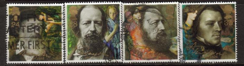 Great Britain Sc 1441-5 1992 Lord Tennyson stamps used