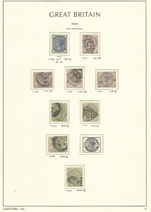 Great Britain Stamp Collection on Lighthouse Page 1883-84, #98//107 SCV $1227