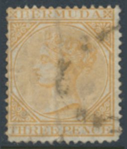 Bermuda SG 5a  SC#  3  *  Used Yellow buff  1874 issue see details /scans