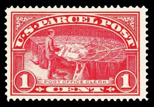 Scott Q1 1913 1c Parcel Post Issue Mint F-VF OG NH Cat $12