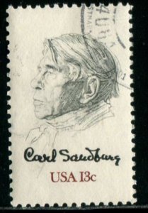 1731 US 13c Carl Sandburg, used