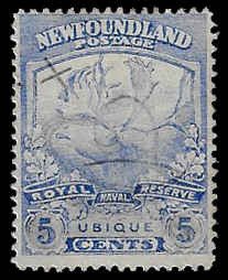 Newfoundland #119 Used; 5c Caribou (1919) (2)