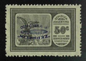 MOMEN: ARGENTINA SC #C21a 1930 INVERTED OVPT MINT OG LH LOT #63639