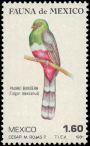 Mexico #1234-1237, Complete Set(4), 1981, Birds, Plants, Never Hinged