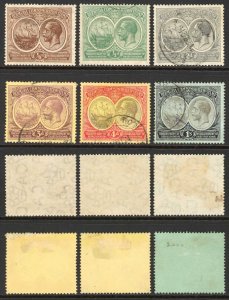 Bermuda SG59/64 KGV Wmk Mult Crown Set of 6 Cat 246 pounds