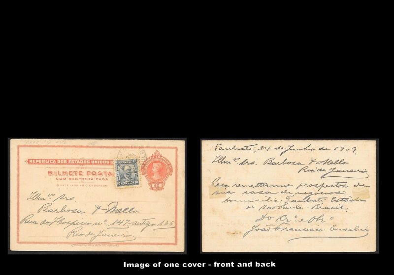 BRAZIL (115+ Pcs) Very Old Postal Stationery Collection c1880s to 1930s