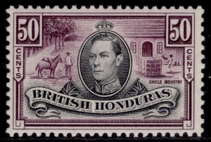 BRITISH HONDURAS GVI SG158, 50c black & purple, M MINT. Cat £45.