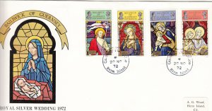 Guernsey Christmas  FDC pmk Herm Island