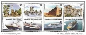 TOURISM CRUISE SHIP BOAT LIGHTHOUSE HOTEL FORTRESS URUGUAY MNH STAMP  #2392 $15