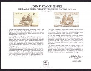 US SC82 Germany and USA Souvenir Card