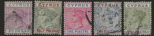 Cyprus 28-32  1894  set 5   fine used