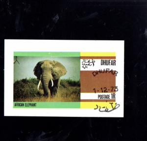 DHUFAR 1973  ELEPHANT    MINT  VF NH  O.G  S/S CTO  (a6a)