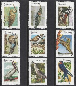 Grenada #1705-10, 13, 14 & 16 MNH part set, various birds, issued 1989