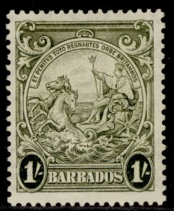 BARBADOS GVI SG255, 1s olive-green, M MINT. Cat £16.