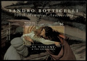 Saint Vincent 2010 - Art - IMPERF Souvenir Stamp Sheet - Scott #3723 - MNH