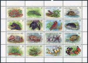 Christmas Isl 211a pp,MNH.Wildlife 1988.Snake,Bat,Gecko,Hawk owl,Angelfish,Shell