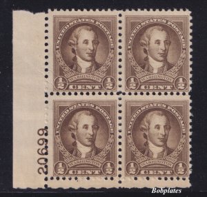 BOBPLATES #704 Washington Lower Left  Plate Block 20699 F-VF NH SCV=$10