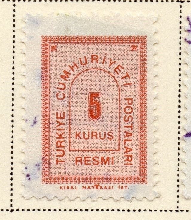 Turkey 1963 Early Issue Fine Used 5k. 086055