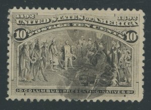 USA 237 - 10 cent Columbian - VF/XF Used with light cancel