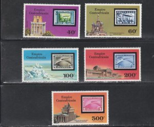 Central Africa # 295-296, C184-186, Zeppelin 75th Anniversary, Mint NH, 1/2 Cat.