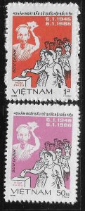 Vietnam 1986 1st National Elections Sc 1596-1597 MNH A1366