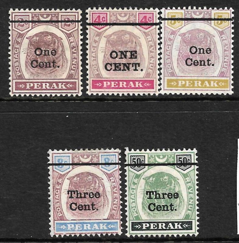 PERAK  1900  TIGER  OVPTS  PART SET MH   