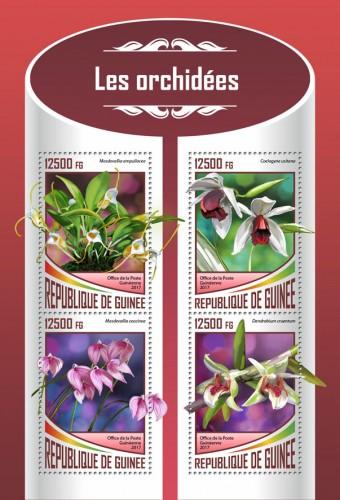 GUINEA - 2017 - Orchids - Perf 4v Sheet - MNH