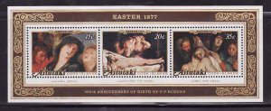 Aitutaki-Sc#147a- id7-unusd NH sheet-Easter-Paintings-Rubens-1977-