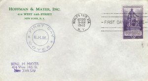 902 3c EMANCIPATION PROCLAMATION FDC - Hoffman & Mayer 