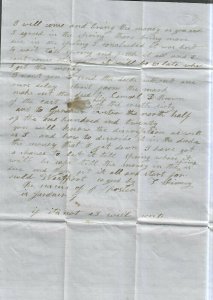 1851 Stampless Somerset Mich Cover With Contents