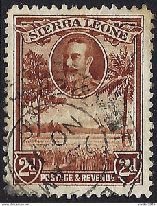 SIERRA LEONE 1932 KGV 2d Brown SG158 Used