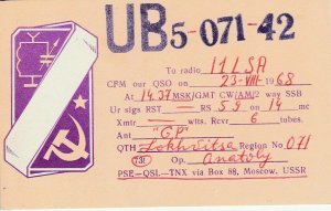 6993 Amateur Radio QSL Card LOKHVISTA UKRAINE-