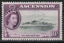 Ascension Stamp 74  - View of Ascension from northwest