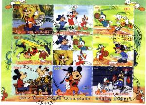 Benin 2008 DISNEY CHARACTERS Sheet Perforated CTO Fine Used